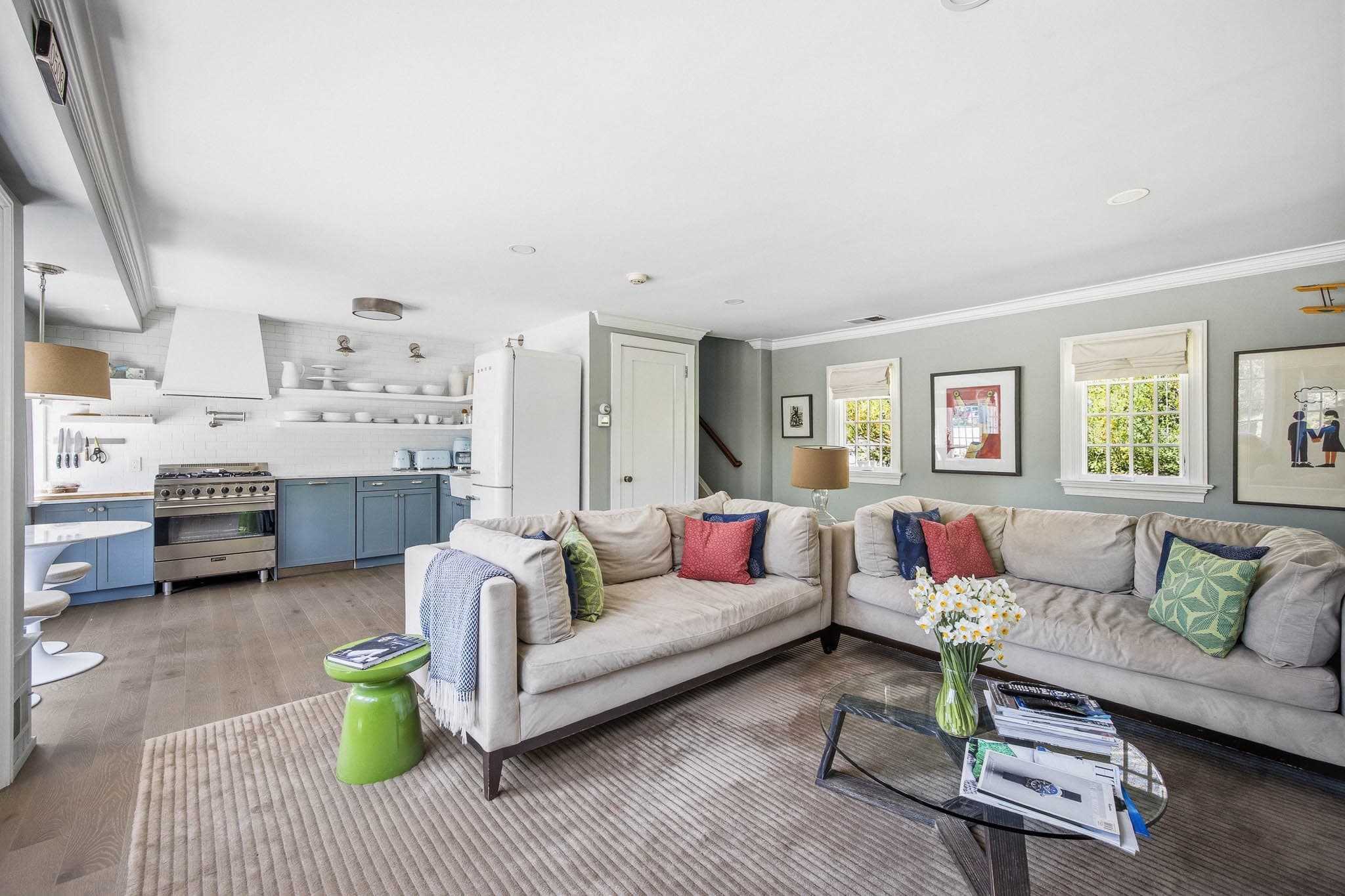 Well-lit rental interior showing professional photography results